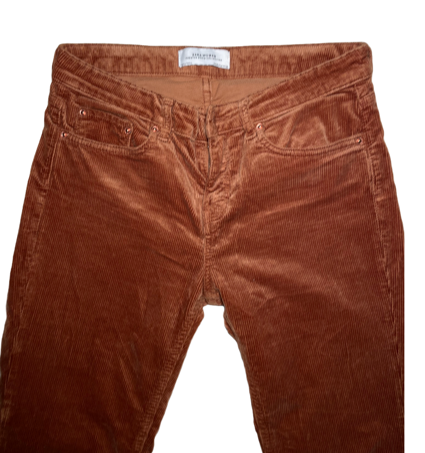 PANTALON TERCIOPELO MARRON ZARA