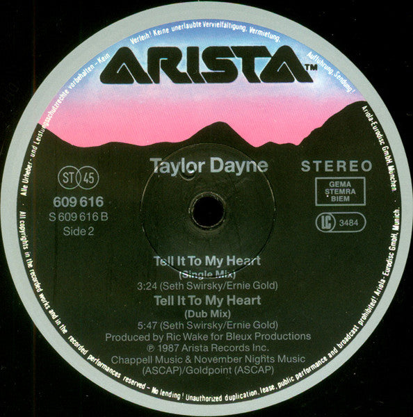 Taylor Dayne – Tell It To My Heart VINYL