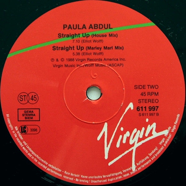 Paula Abdul – Straight Up VINYL