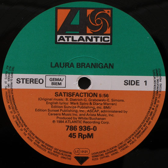 Laura Branigan – Satisfaction (Special Dance Mix) VINYL