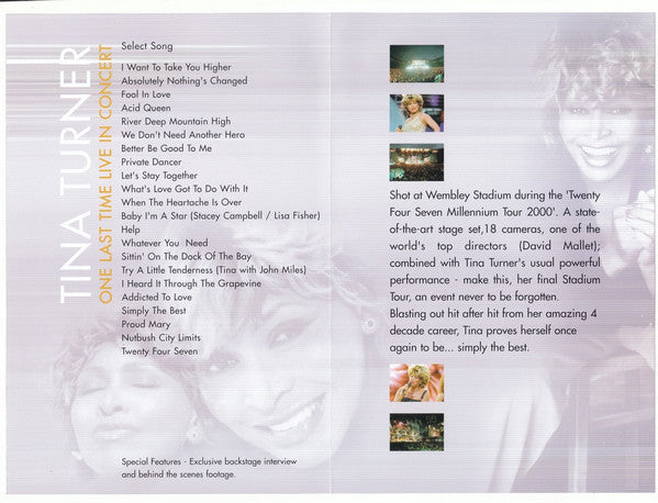 Tina Turner – One Last Time Live In Concert DVD