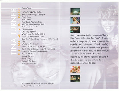 Tina Turner – One Last Time Live In Concert DVD