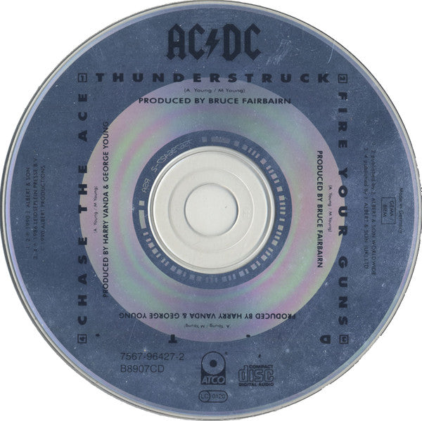 AC/DC – Thunderstruck CD SINGLE ORIGINAL ORIGINAL 1990